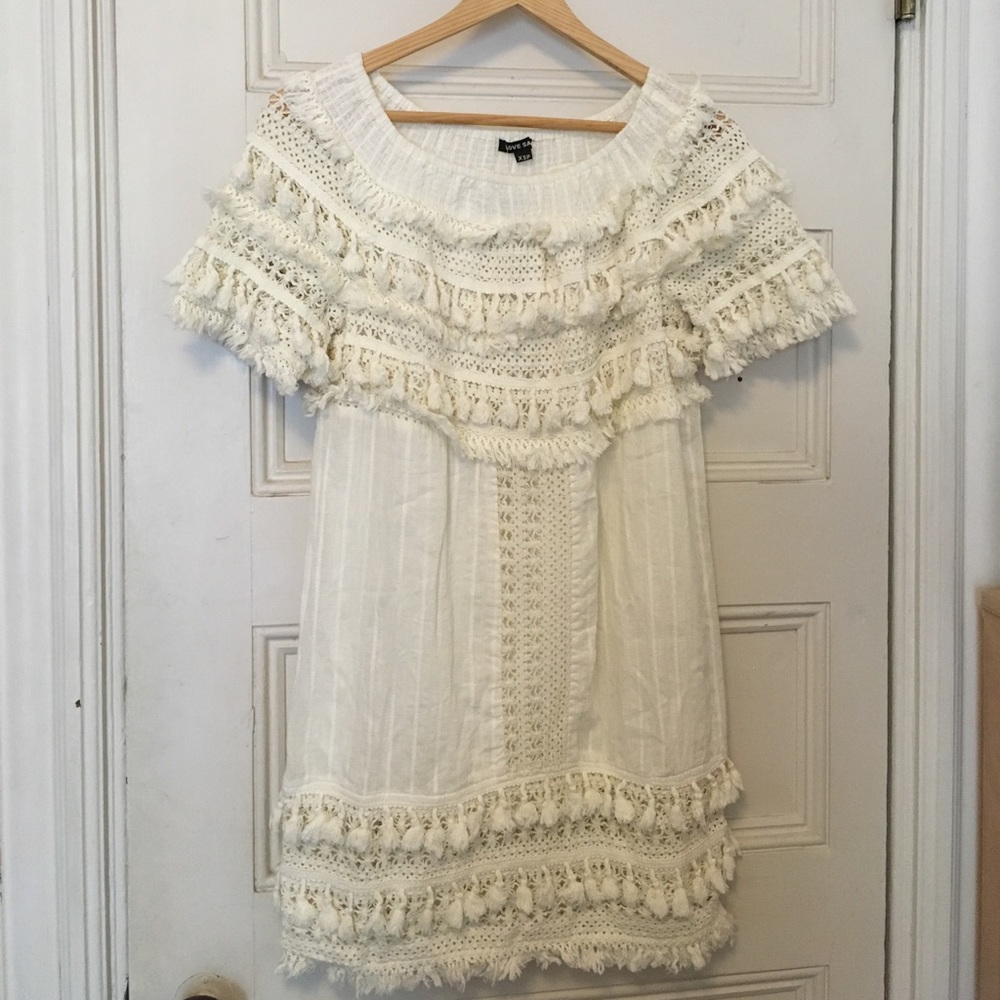 Off shoulder dress by Love Sam from Anthro.