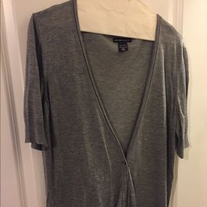 Short sleeve gray cardigan