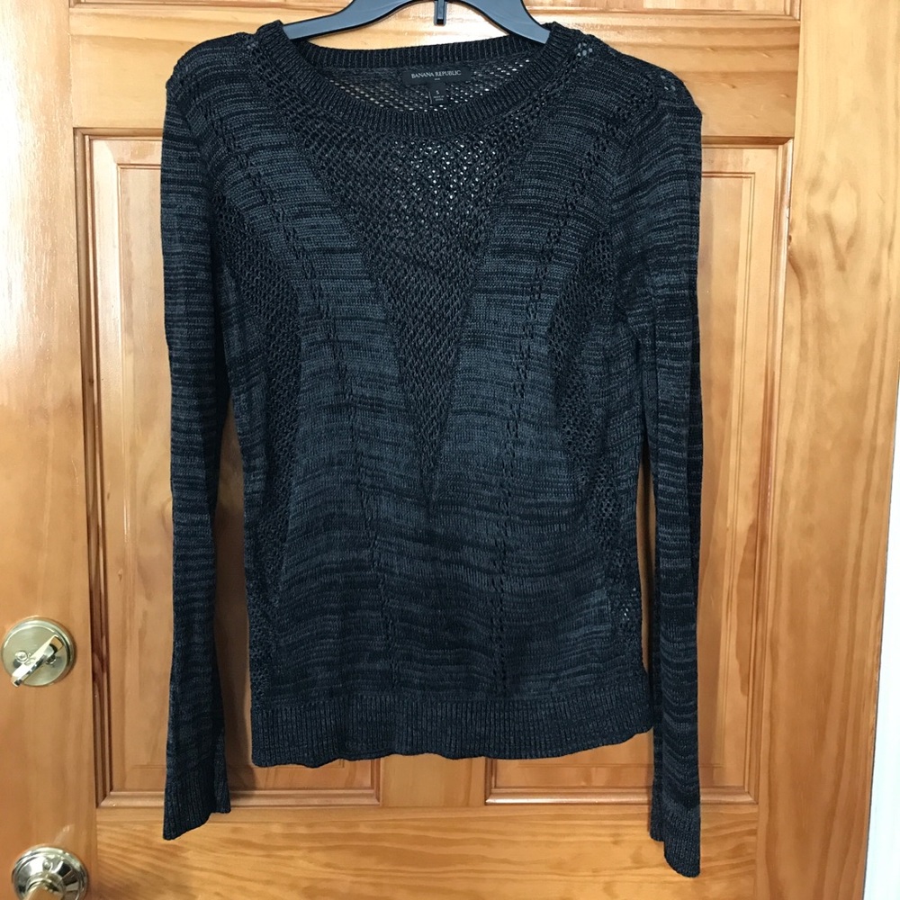 Grey peek hole sweater
