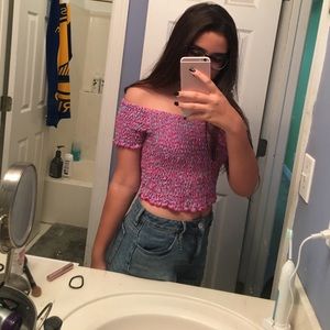 floral off the shoulder top