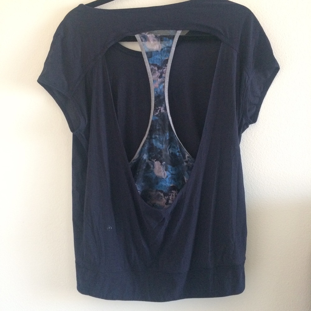 Lululemon open back spandex t shirt