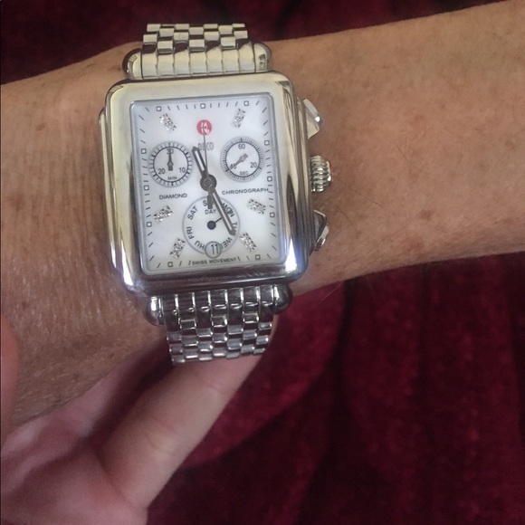 Michele Deco Diamond Dial Watch