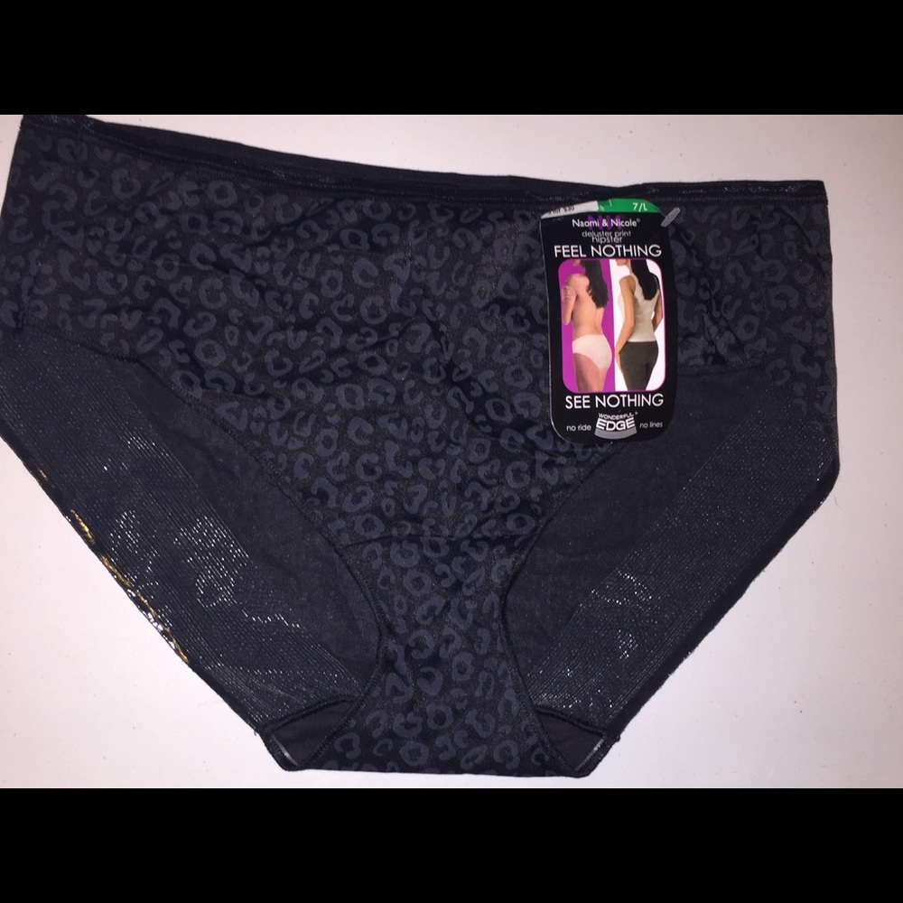NWT NAOMI & NICOLE BLACK WONDERFUL HIPSTER PANTIES