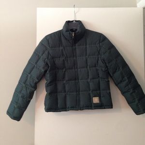 Green puffy jacket