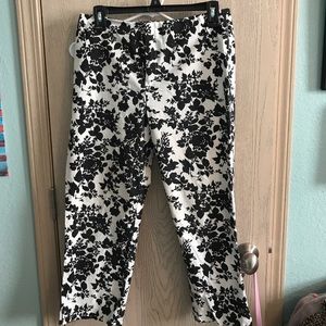 Floral (black and white) dress pants!
