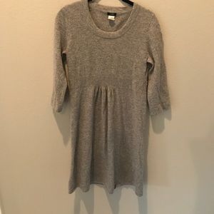 J. Crew Gray Wool/Nylon/Cashmere Sweater Dress