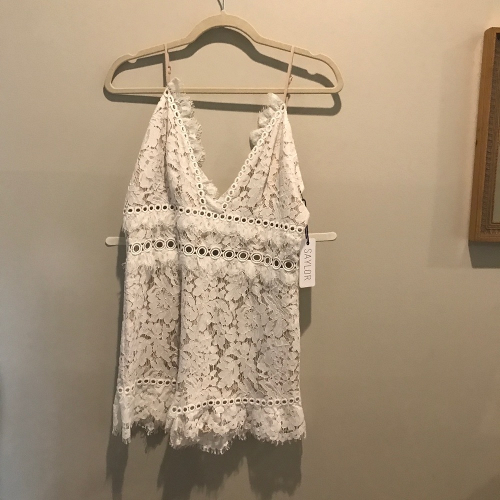 new with tags Saylor lace romper!!