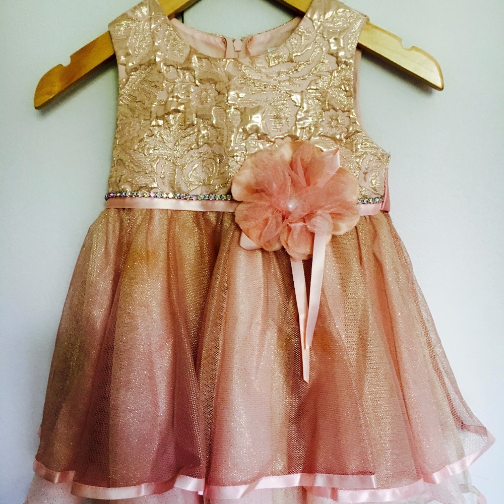 18 month Light Pink Glitzy Party Dress