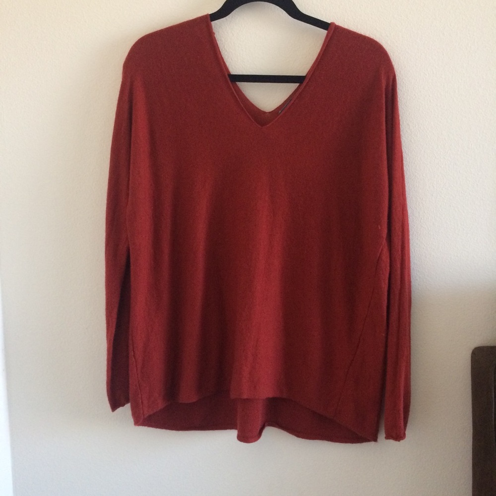 Vince oversized double V neck sweater