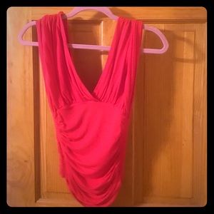 Bebe Red Fitted Top SZ XS