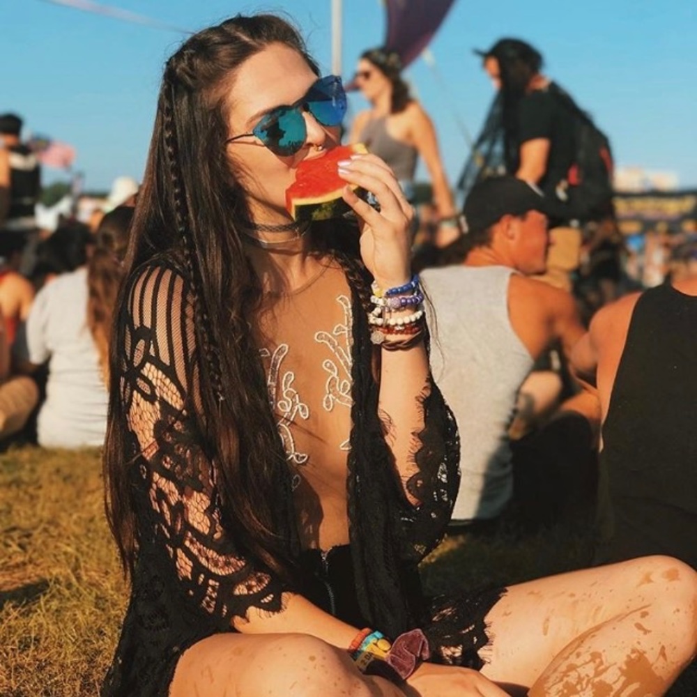 ✨SOLD✨Mesh Beaded Bodysuit