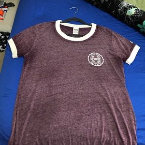 EUC Large Pink Ringer Tee