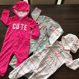 Carter's One Piece Footless Fleece Bundle