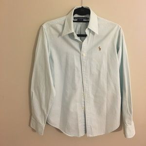 Light blue striped Ralph Lauren Sport button up