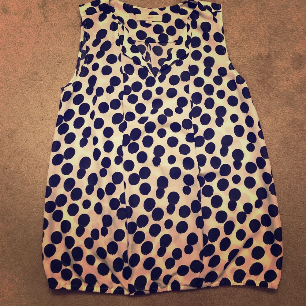 Loft sleeveless blouse.