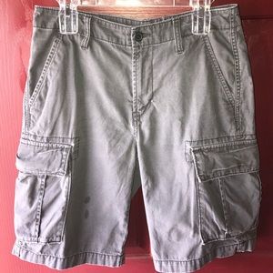 Charcoal gray cargo shorts