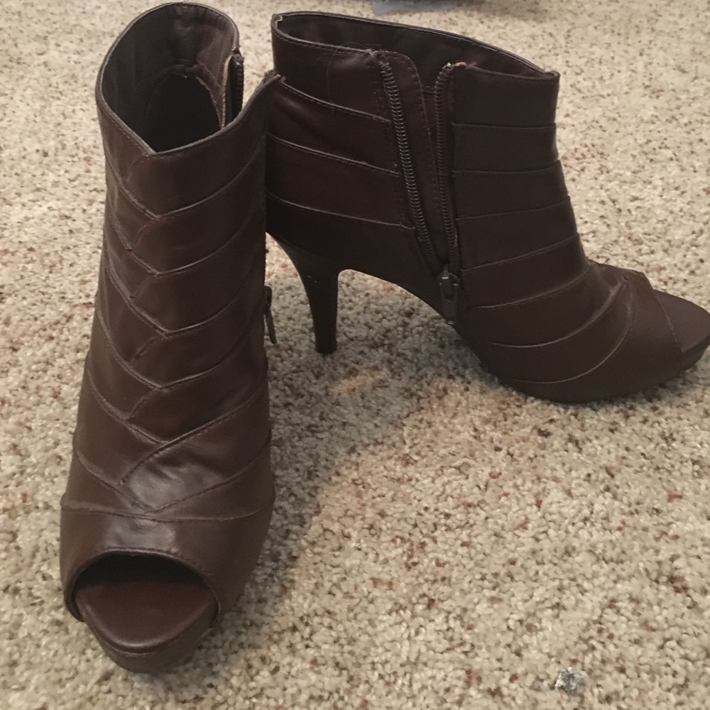 Brown booties