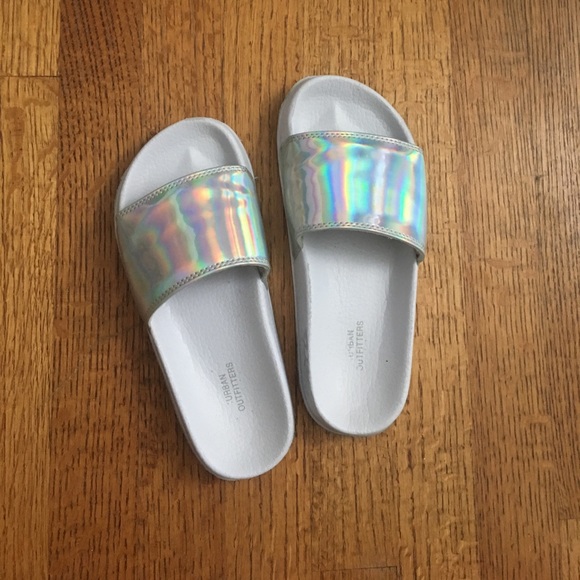 Urban Outfitters Shoes - Urban Outfitters Iridescent Slides
