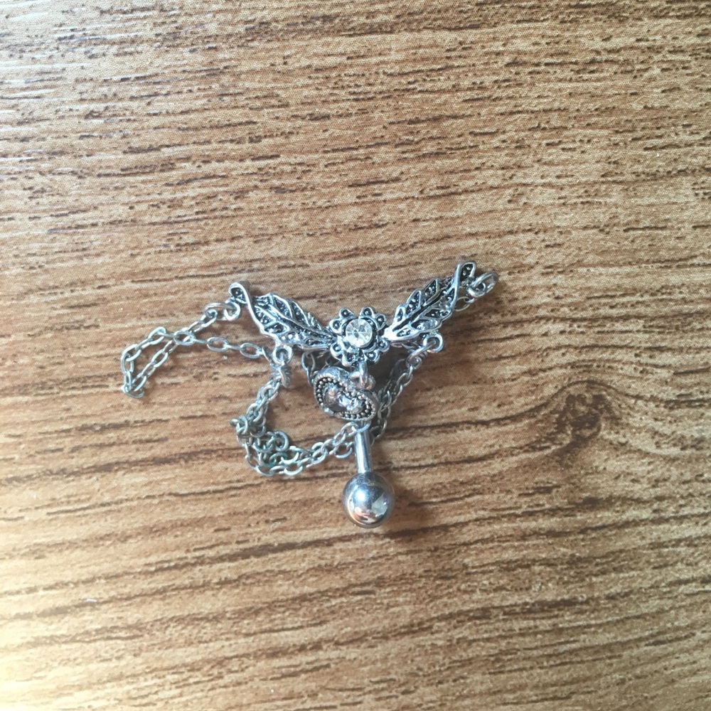 Silver Chain Belly Button