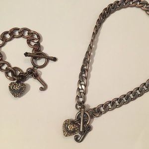 Juicy Couture chain necklace and bracelet