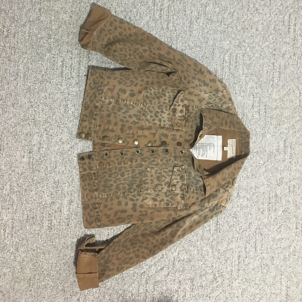 Current/Elliott Leopard Print Jacket