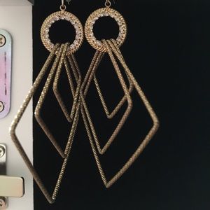 Bebe gold earrings