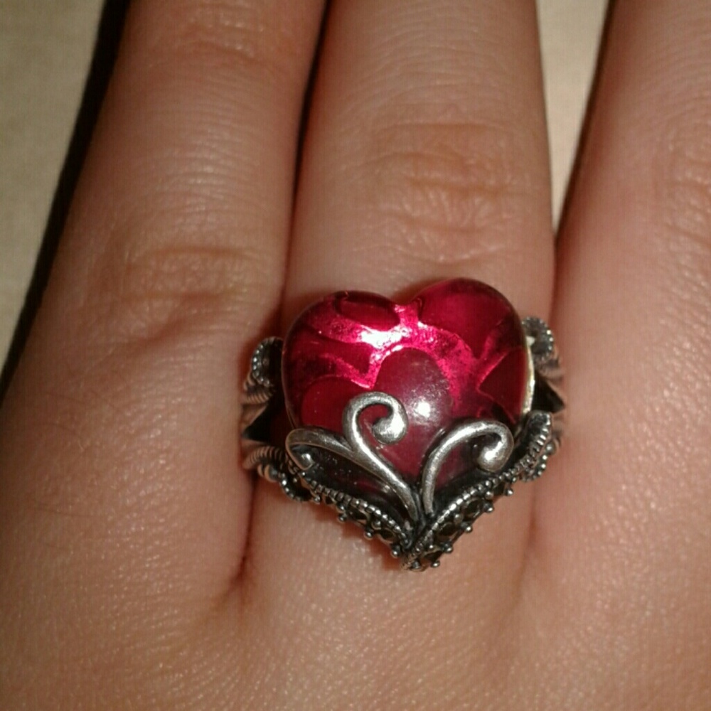 Ruby Red Heart Ring