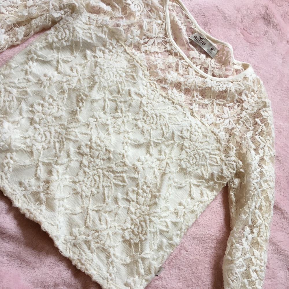 White/cream lace long sleeve