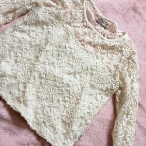 White/cream lace long sleeve