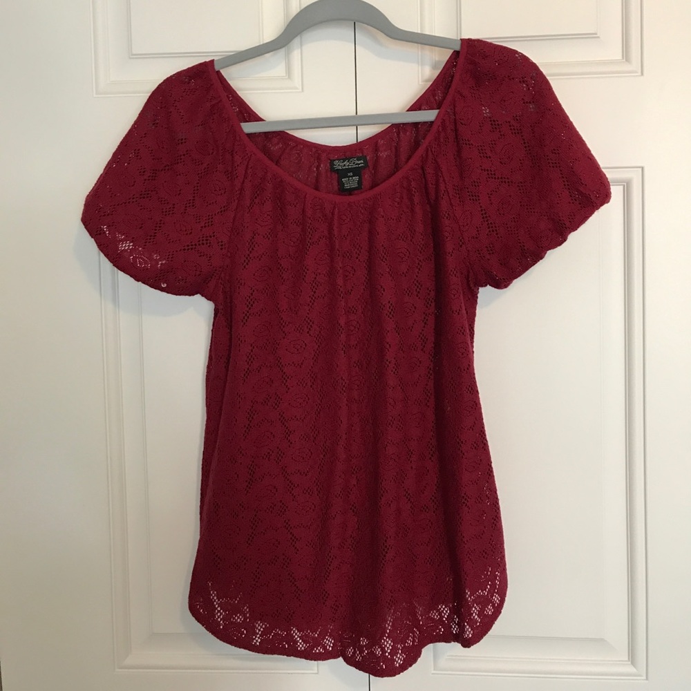 Scoop Neck Lace Blouse