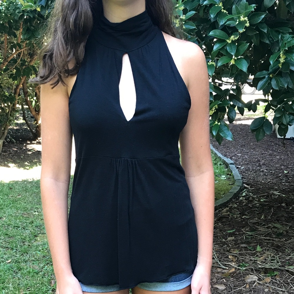Black Banana Republic Keyhole Top