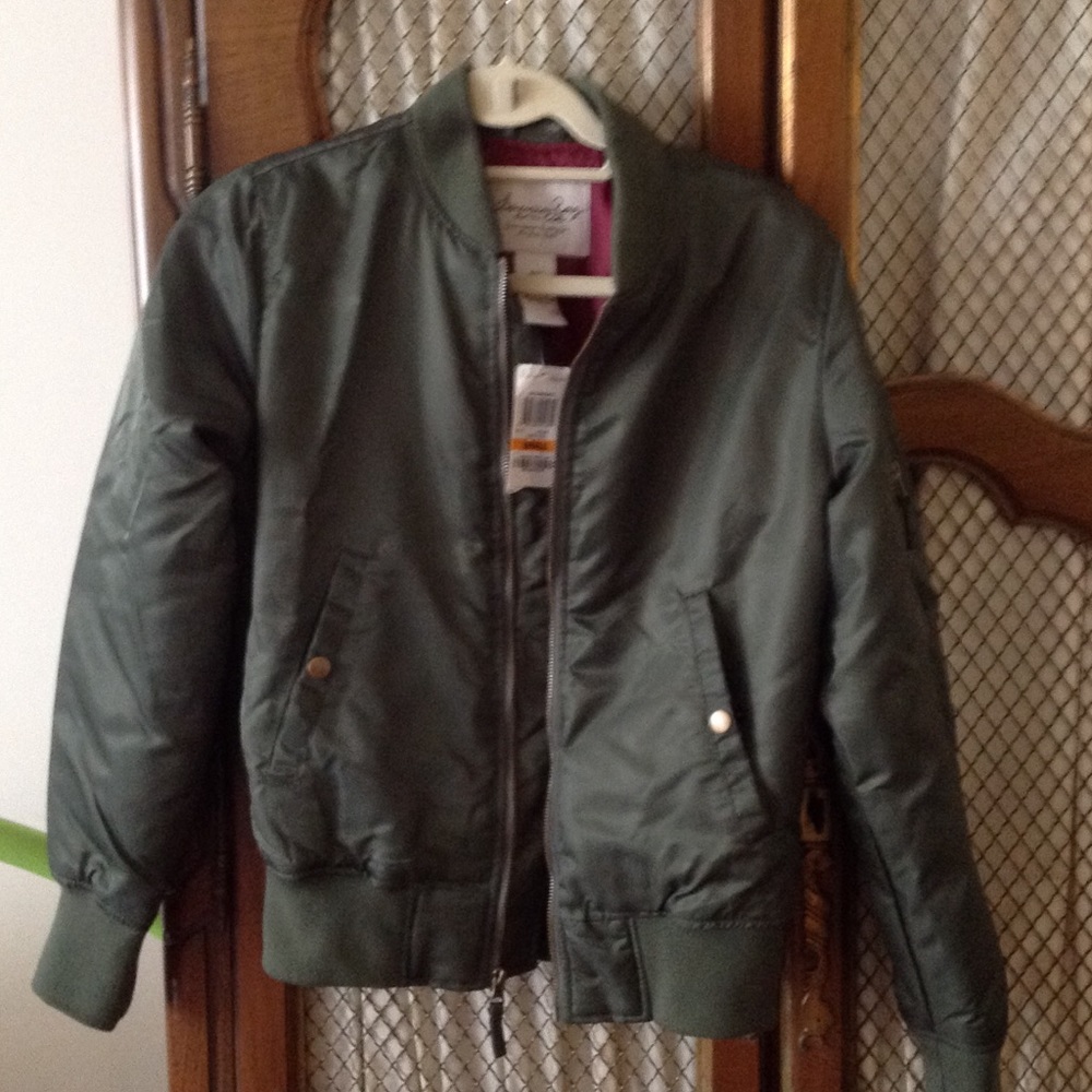 Olive bomber jacket from Macy's