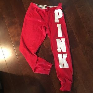 Victoria's Secret PINK red sweatpants