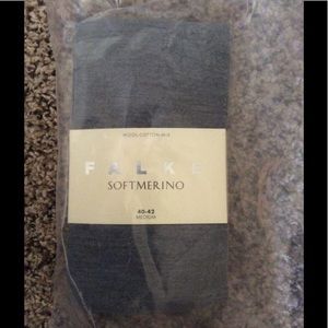 Gray grey tights from Falke. Merino wool.