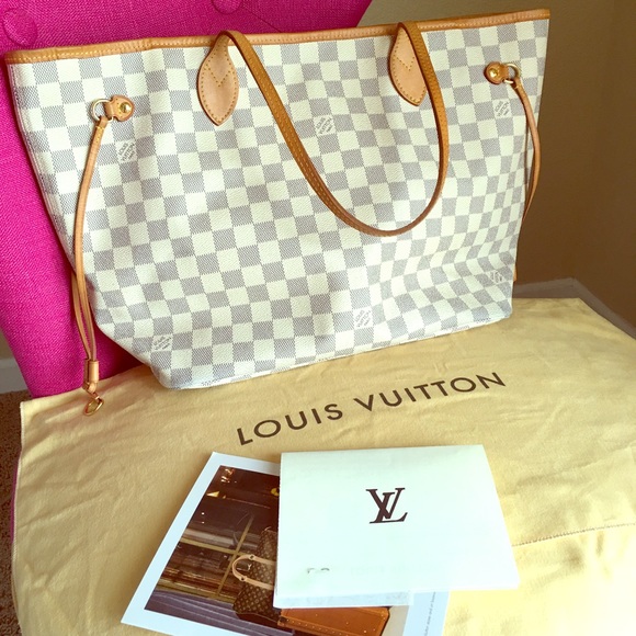 Louis Vuitton Handbags - 100 authentic LV tote purse  Damier Azur Canvas MM