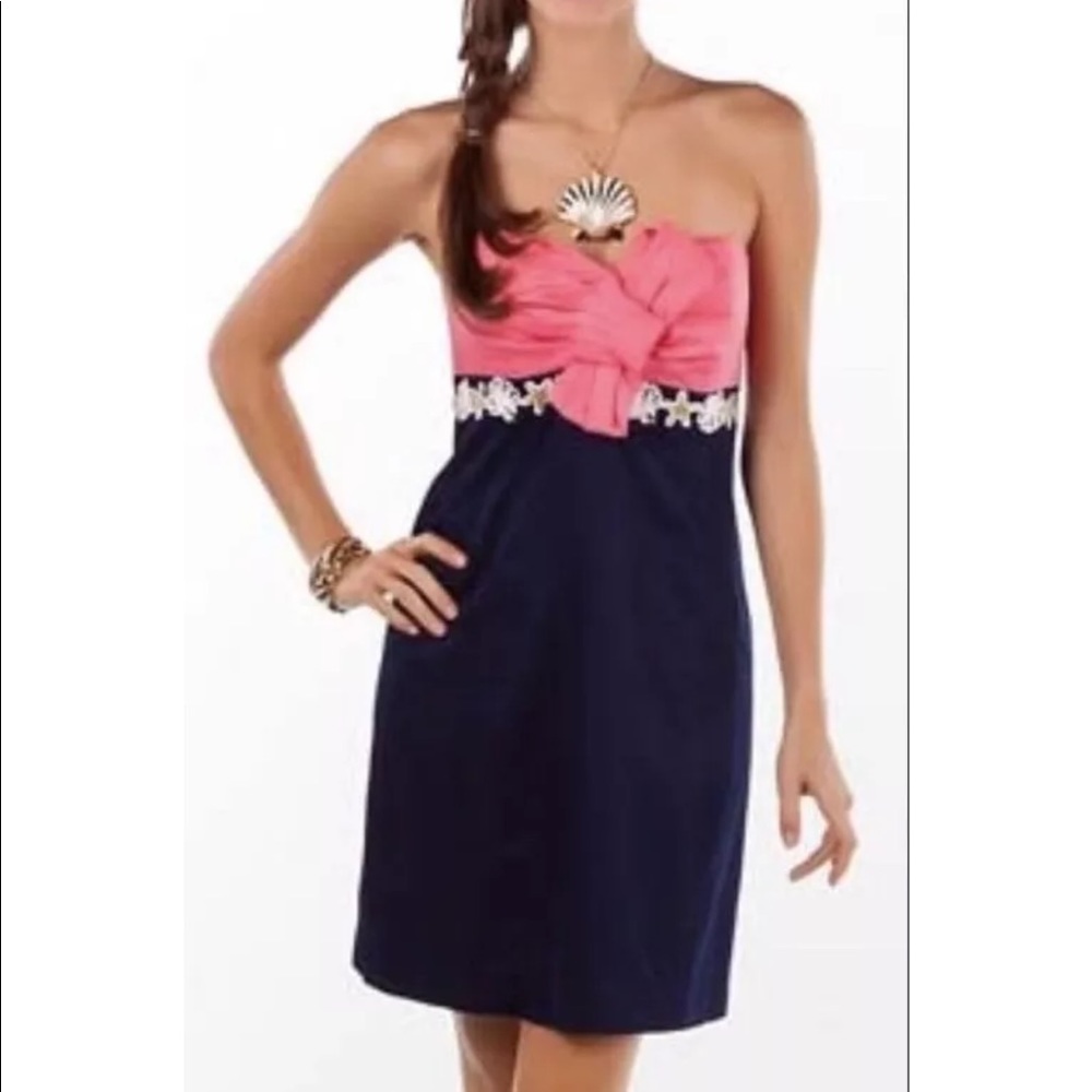 Lilly Pulitzer Starfish Bow Krissa Dress SZ 2