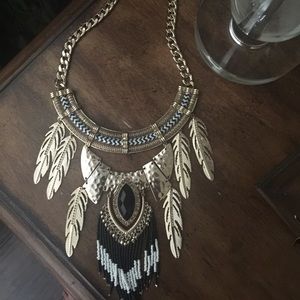 Gold tribal necklace