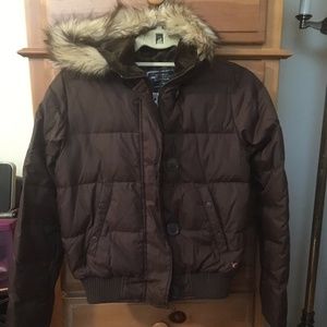 American Eagle brown fur jacket