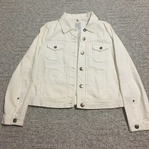 J. Crew White Jean Jacket