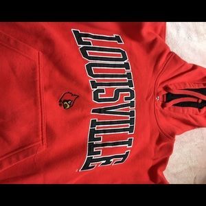 Red Louisville hoodie