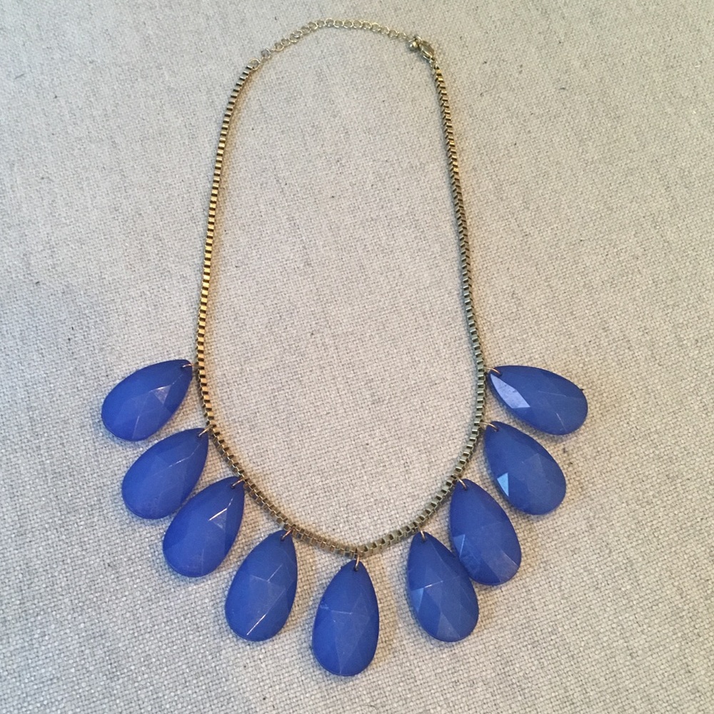 Cobalt Blue & Silver Statement Necklace