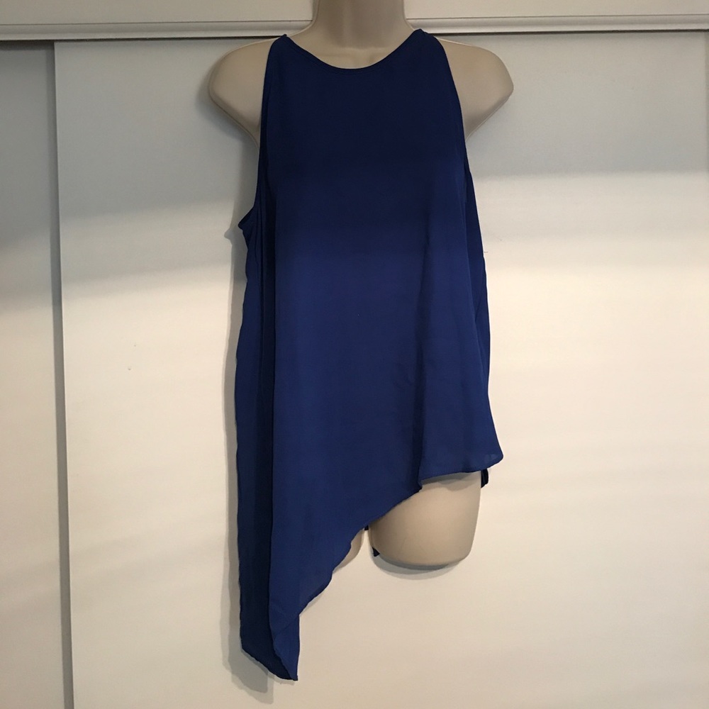 Blue silky shirt