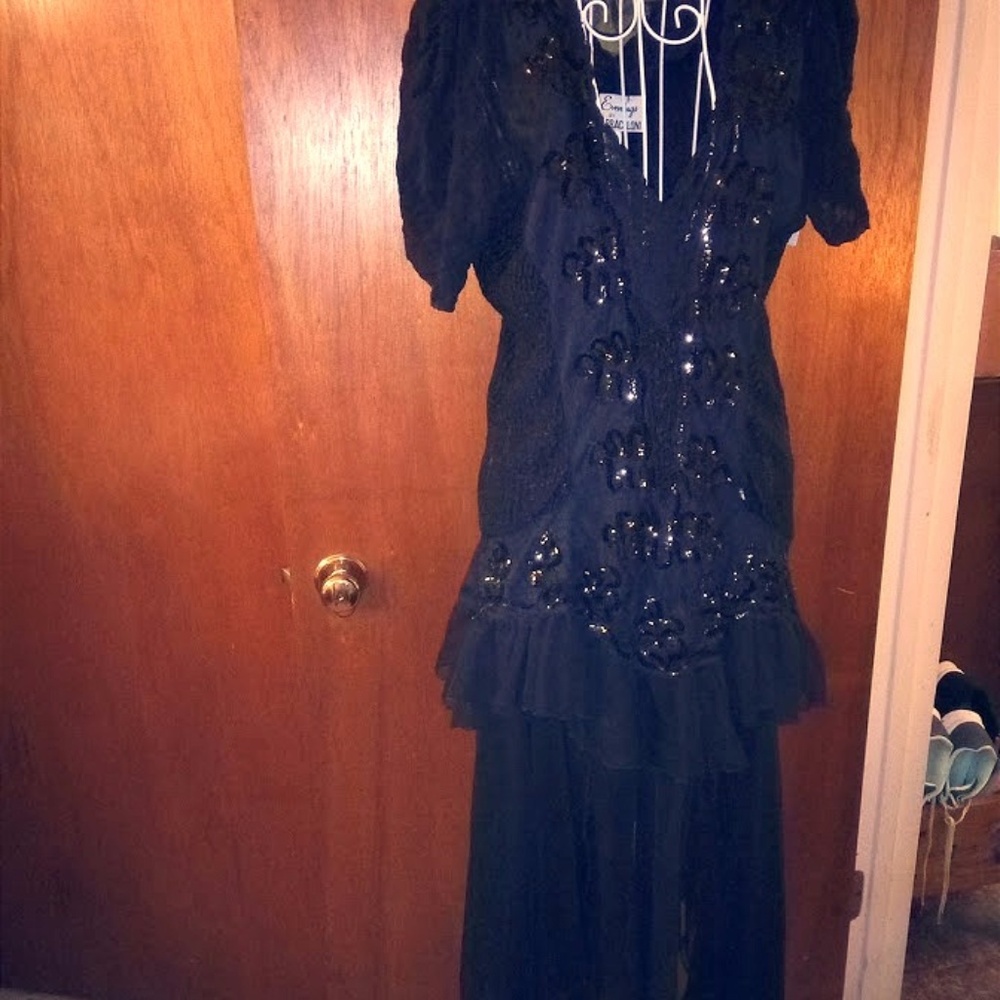 Vintage Black Dress -  Size 10