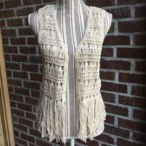 Knit crochet vest