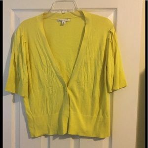 Banana Republic yellow short sleeve cardigan