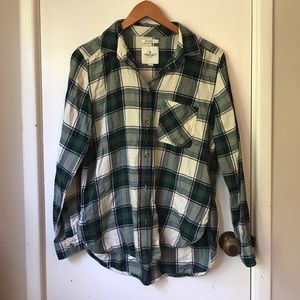 Plaid comfy button up