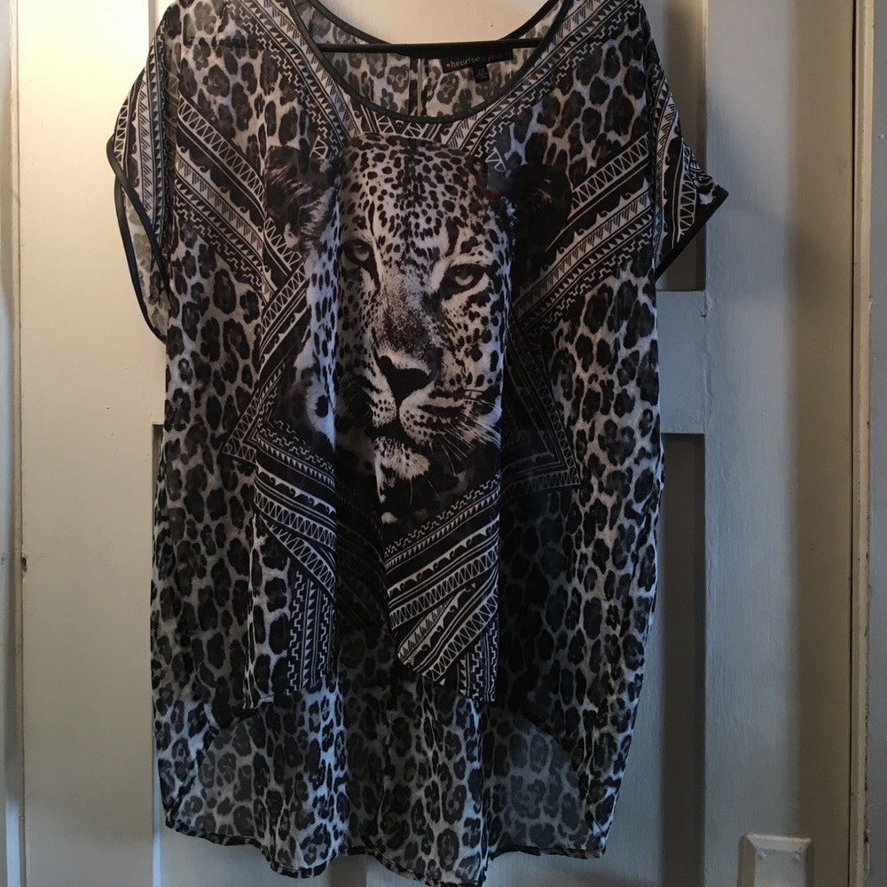 Leopard Sheer Blouse
