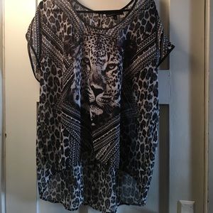 Leopard Sheer Blouse