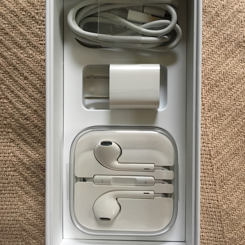 iPhone charger & earphone