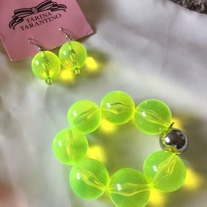 Tarina Tarantino bubble Neon earrings & bracelet
